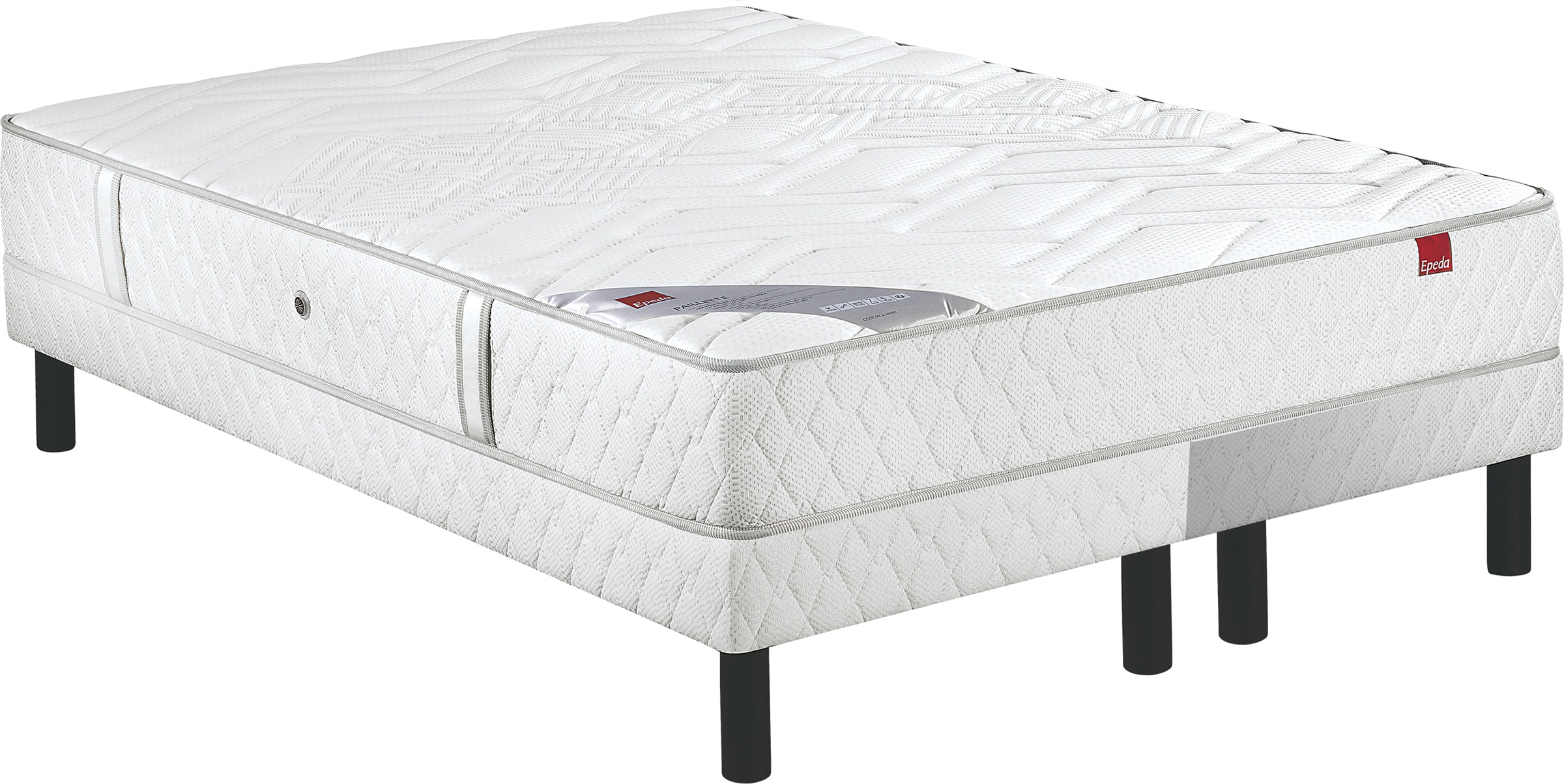 Ensemble Matelas Sommier 160 x 200 EPEDA Lit Paillette 2
