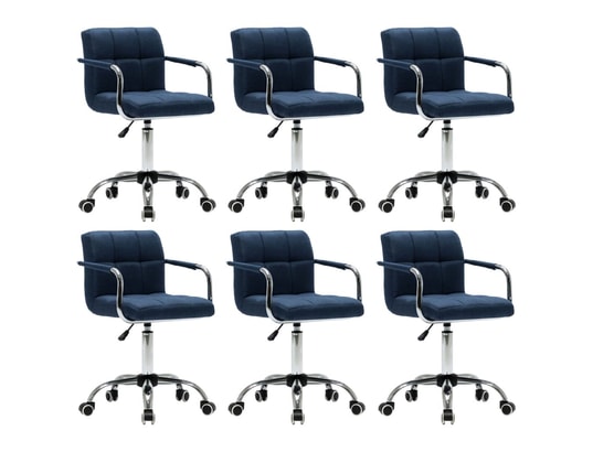 ICAVERNE Icaverne Chaises de cuisine gamme Chaises pivotantes de salle à manger 6 pcs Bleu Tissu MA 22CA493ICAV ZLZ41 ICAVERNE Icaverne Chaises de cuisine gamme Chaises pivotantes de salle à manger 6 pcs Bleu Tissu MA 22CA493ICAV ZLZ41