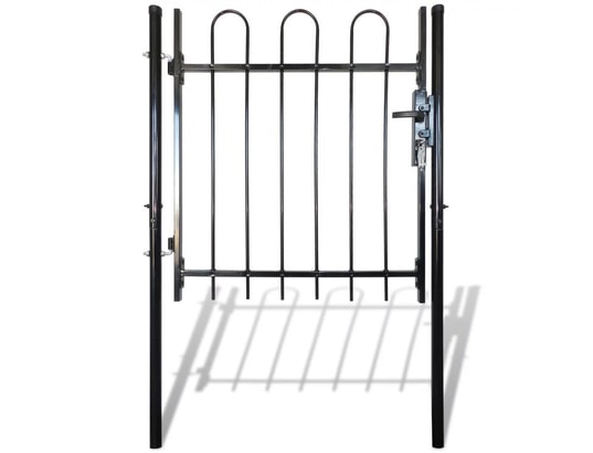 Portail porte simple avec partie supérieure en cerceau Portillon de jardin