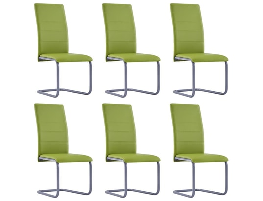 ICAVERNE Stylé Fauteuils et chaises categorie Abou Dabi 6 pcs Chaises de salle à manger Vert Similicuir MA 78CA493STYL GXVHX ICAVERNE Stylé Fauteuils et chaises categorie Abou Dabi 6 pcs Chaises de salle à manger Vert Similicuir MA 78CA493STYL GXVHX