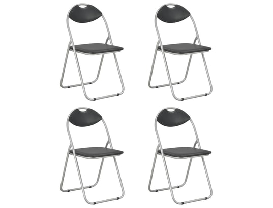 ICAVERNE Stylé Fauteuils et chaises reference Roseau Chaises pliantes de salle à manger 4 pcs Noir Similicuir MA 78CA493STYL VP03I ICAVERNE Stylé Fauteuils et chaises reference Roseau Chaises pliantes de salle à manger 4 pcs Noir Similicuir MA 78CA493STYL VP03I