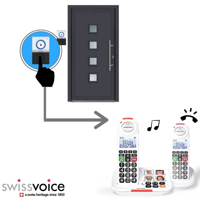 SWISSVOICE - Téléphone fixe filaire Senior - Swissvoice Xtra 1110