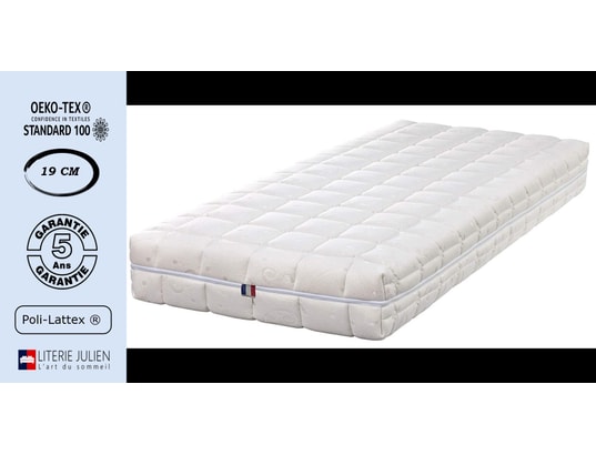 Matelas + alèse 90x190 x 19,5 cm très ferme - spécial sommier