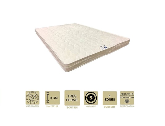 Matelas Supérieur 140x190 Mémoire de forme 3 zones