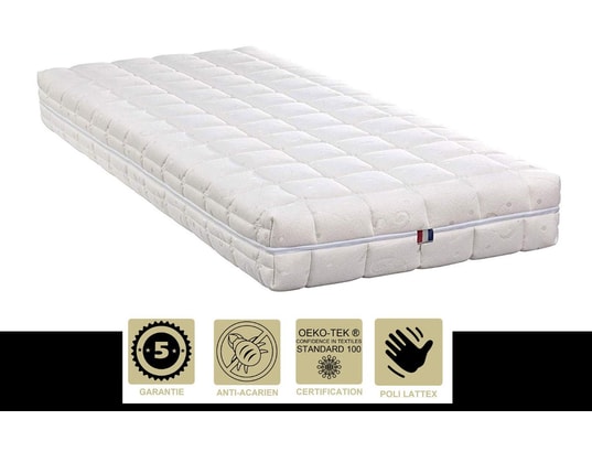 Matelas + alèse 160x200 x 20 cm ferme - déhoussable housse lavable