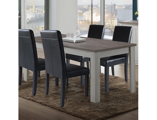 Table 170 cm couleur chêne clair et marron EMINA KASALINEA ...