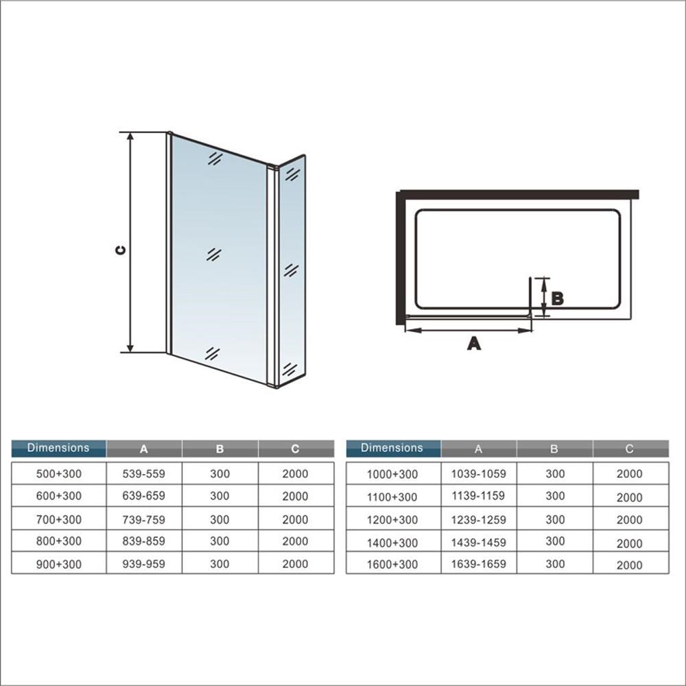 Aica 120x200cm paroi de douche grise, pare-douche foncée, paroi fixe  teintée,douche à l'italienne avec barre de fixation avec pince renforcé,8mm  verre - AICA - Grand choix au petit prix - Paroi de