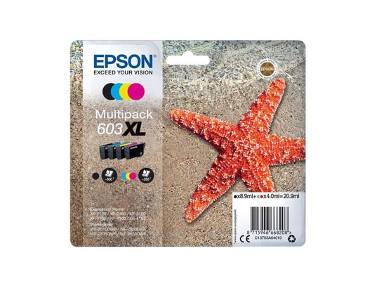 Encre EasyMail multipack 4 couleurs Étoile de mer 603