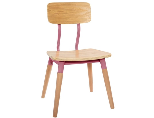 PEGANE Chaise enfant en bois avec des pieds roses L.30,5 x l.28 x H.53 cm PEGANE 22JUS 158702A PEGANE Chaise enfant en bois avec des pieds roses L.30,5 x l.28 x H.53 cm PEGANE 22JUS 158702A