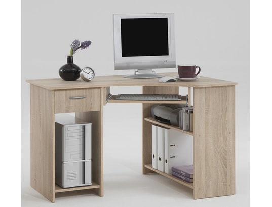 Bureau D Angle Avec Tiroir Et Plateau Clavier Chene Dim L118 X H76 X P77 Cm Pegane Pegane Ma 82ca549bure Gwzra Pas Cher Ubaldi Com