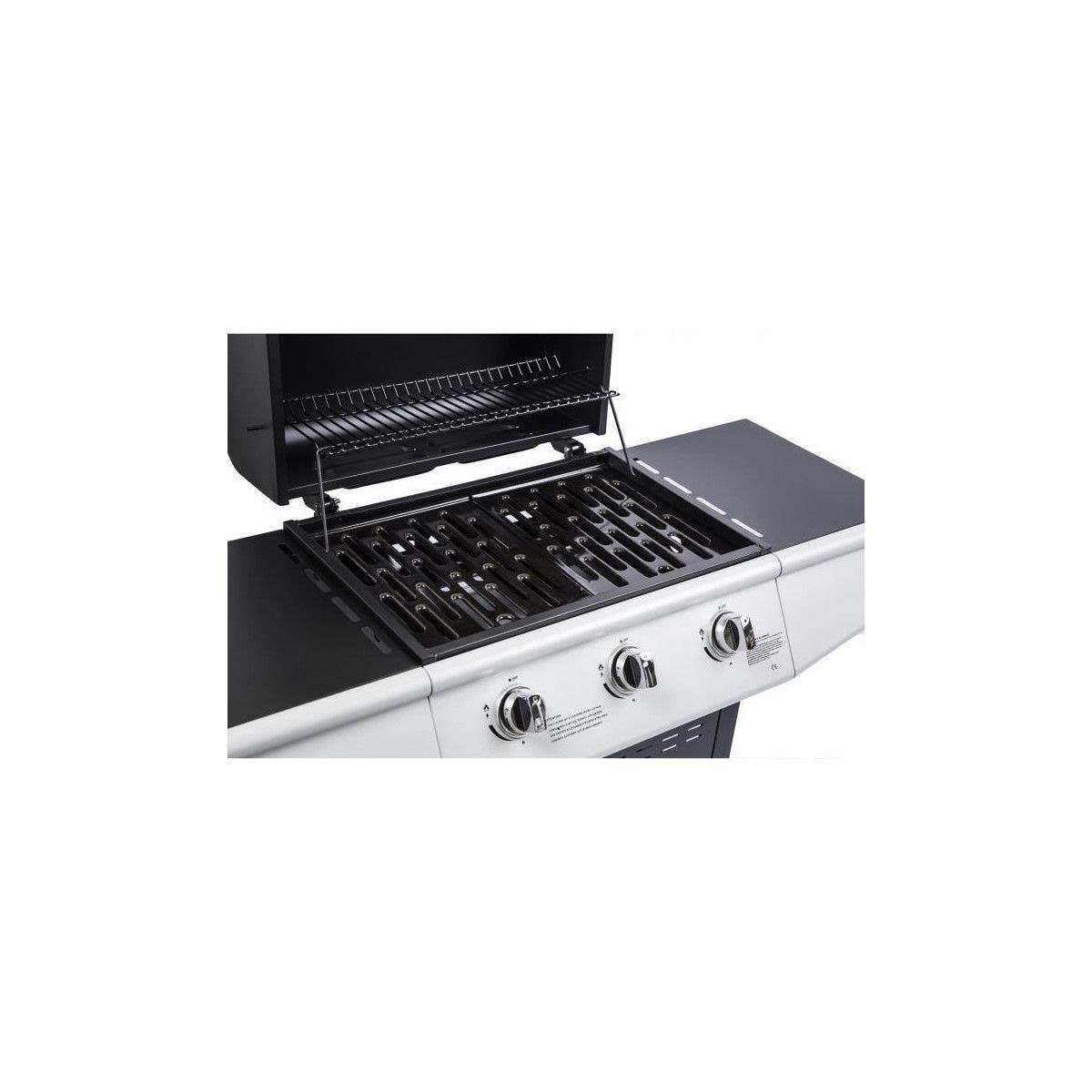 COOKING BOX Barbecue a gaz Paarl 3 feux Grilles emaillees 52 x 34