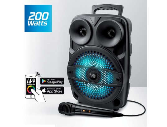 Enceinte Karaoké Autonome SUBLIM08 200W DJ SONO Koolstar LED avec