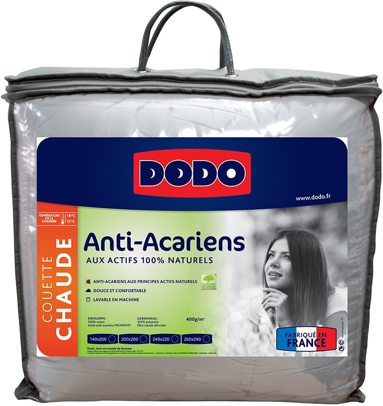 DODO Couette 4 saisons anti-acariens - 140 x 200 cm - Blanc - Achat & prix