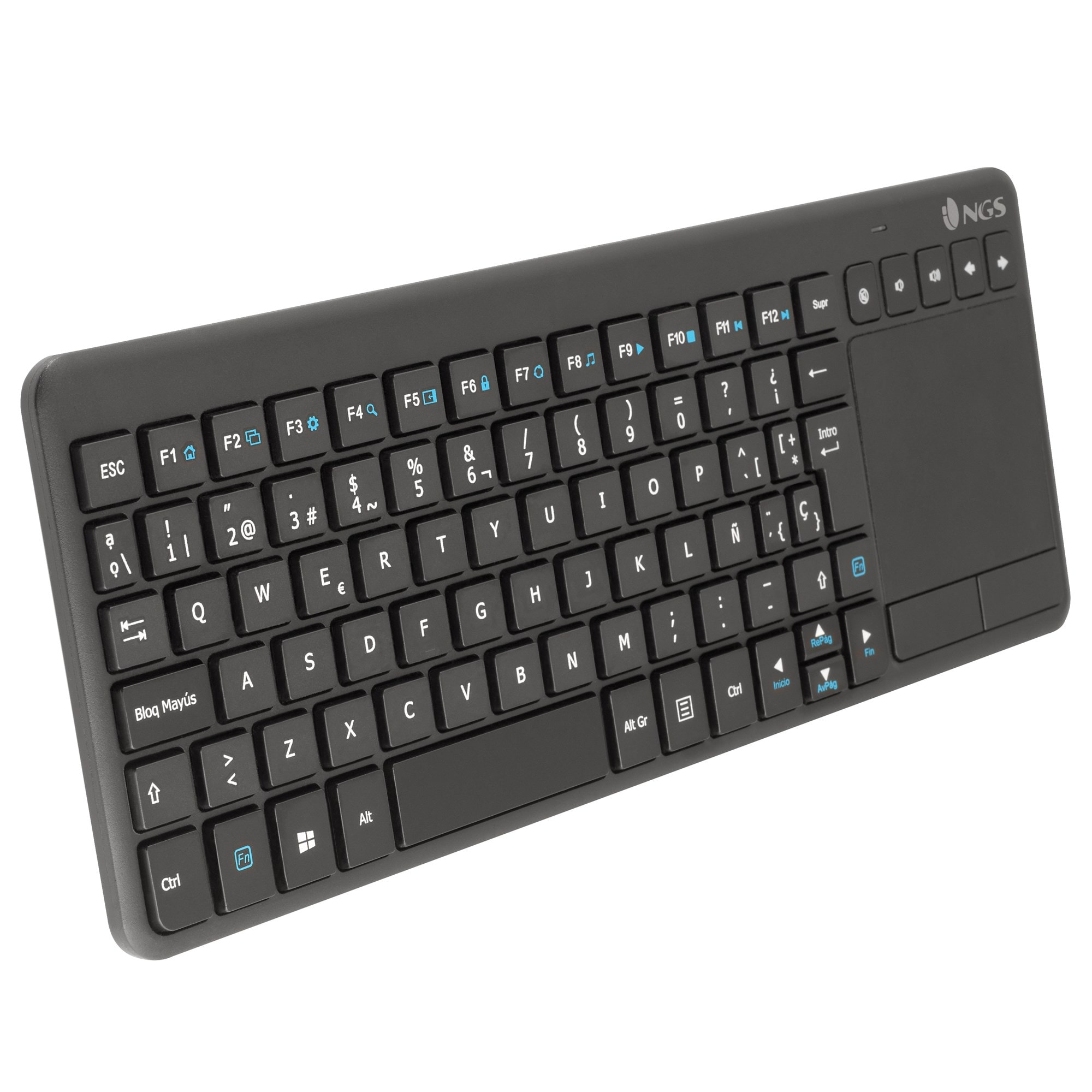 Mini clavier sans fil AZERTY avec Pad souris pour SmartTV ou PC NGS Pas  Cher 