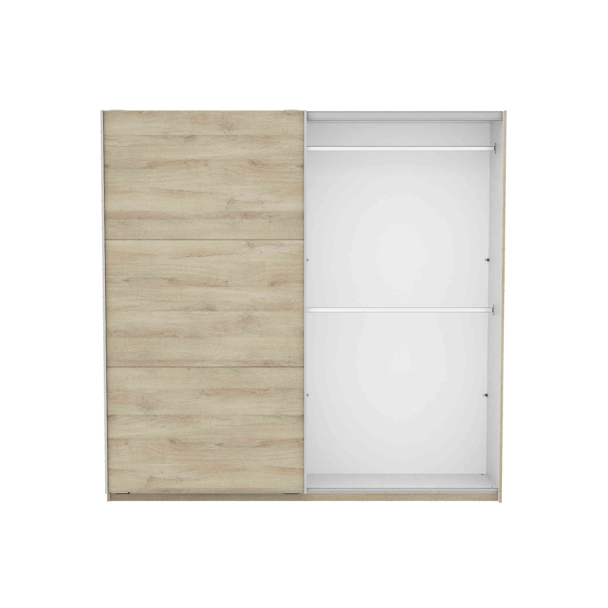 Armoire 2 portes coulissantes en bois imitation chêne kronberg AR184