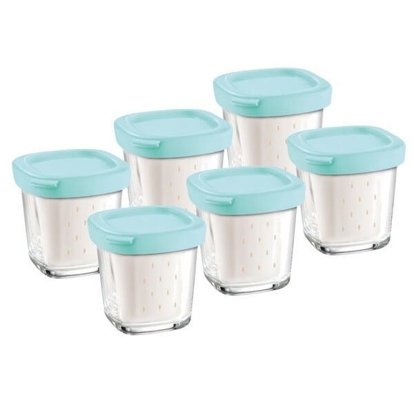 SEB - Pots de yaourt par 6 pour Robot Moulinex, Yaourtiere Seb