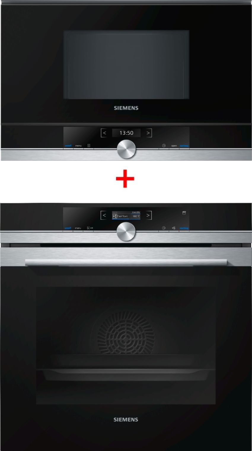 SIEMENS HR675GBS1 Combiné Vapeur iQ700 + BF634LGS1 21L Pas Cher - Four  encastrable pyrolyse SIEMENS - Livraison Gratuite