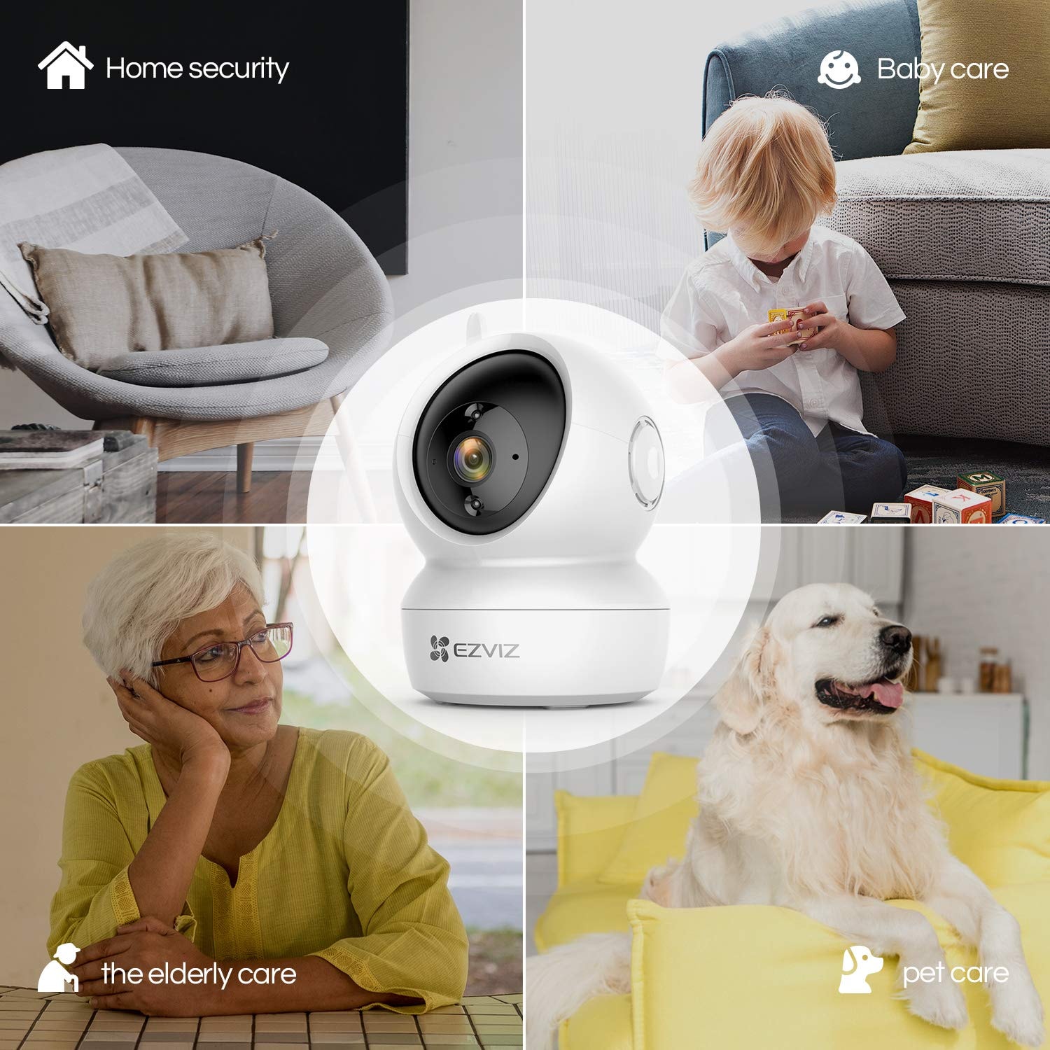 Xiaomi Smart Camera C200, Couverture De Vision Complète À 360°, Caméra De  Sécurité, Caméra Pour Chien HD 1080p Avec Vision Nocturne Infrarouge, Détect