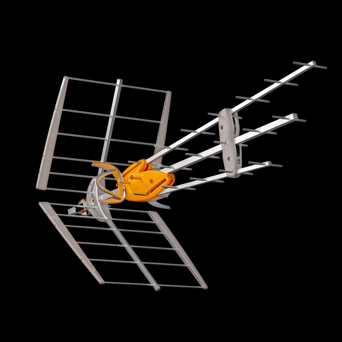 Antenne TNT UHF Intelligente TELEVES DAT BOSS - Rejet LTE700, Gain élevé - Pack Avec Alimentation 24V