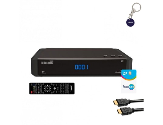 Récepteur TV satellite HD Connect + Carte Fransat + Câble HDMI + Câble