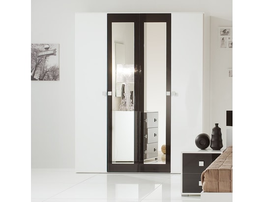 Armoire 170 Cm Noir Et Blanc Design Dafina Nouvomeuble Ma 82ca194armo 3jz2z Pas Cher Ubaldi Com