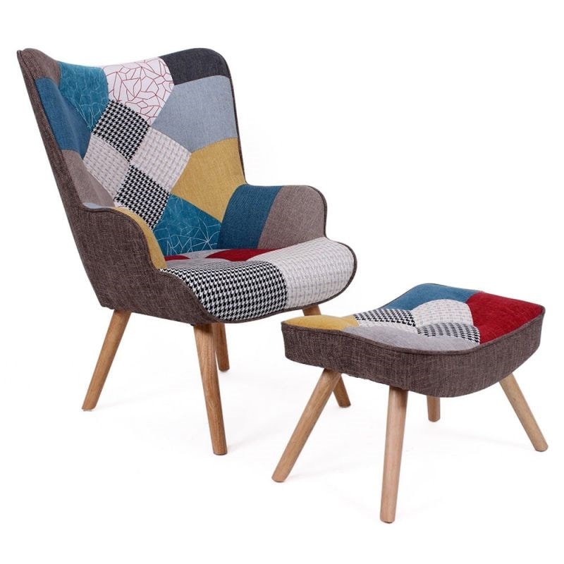 Fauteuil Gustav En Tissu Bouclette Crème - Confort Et Style Rétro Pour Ton Salon Ou Bureau - 9
