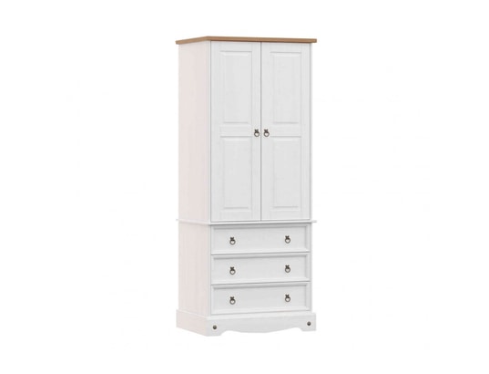 Armoire 3 Portes Bois Massif Angel 190cm Blanc