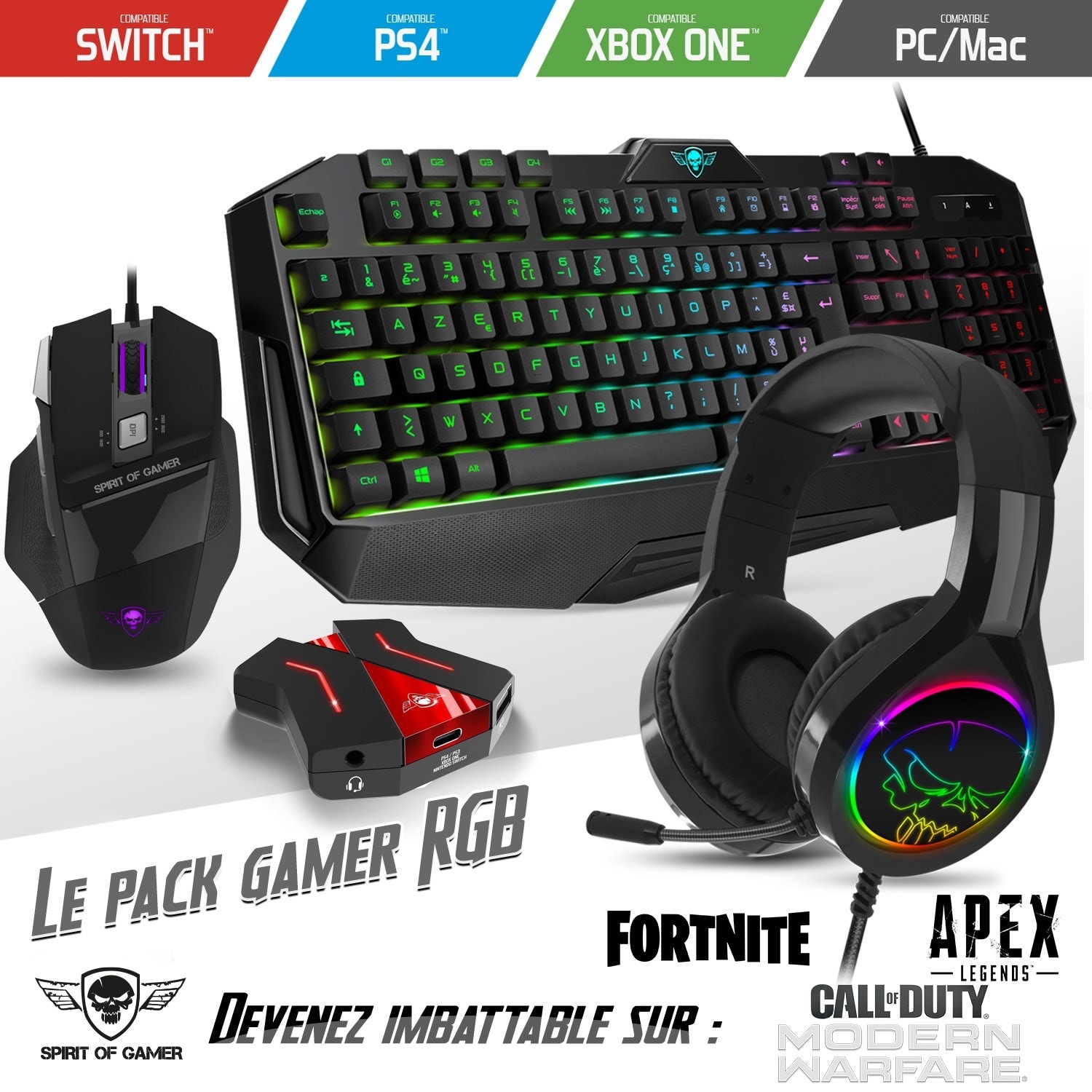 Clavier souris gamer PS4