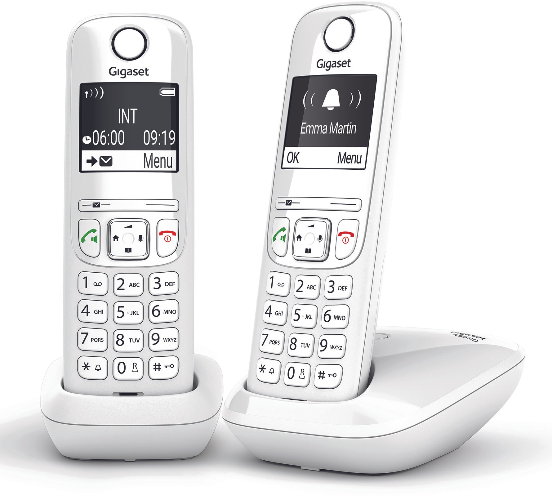 Téléphone Fixe Sans Fil Gigaset e290a Duo Blanc