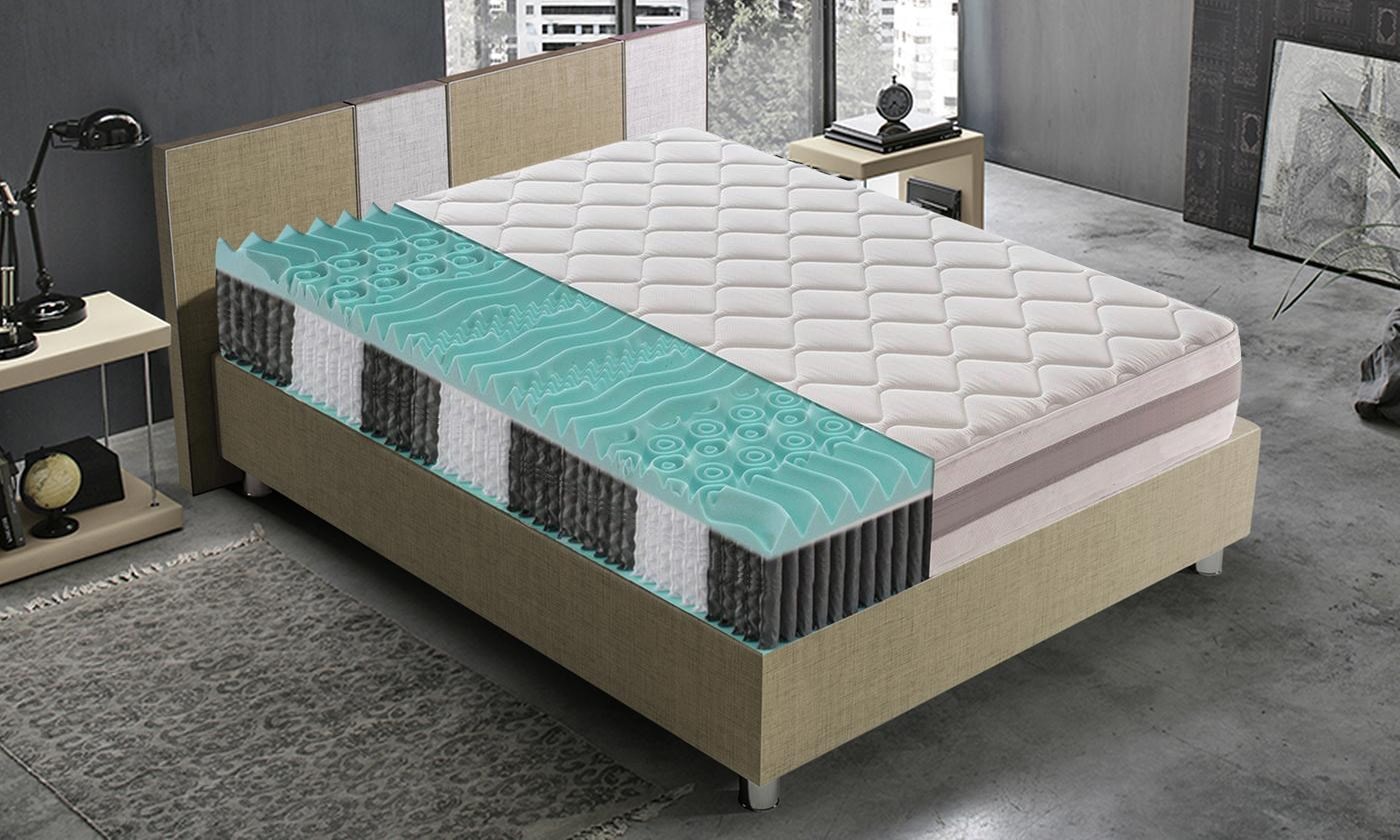 MaterassieDoghe - Matelas 160x200 à ressorts ensachés, mousse à mémoire de  forme, hauteur 27 cm, déhoussable, 1600 ressorts