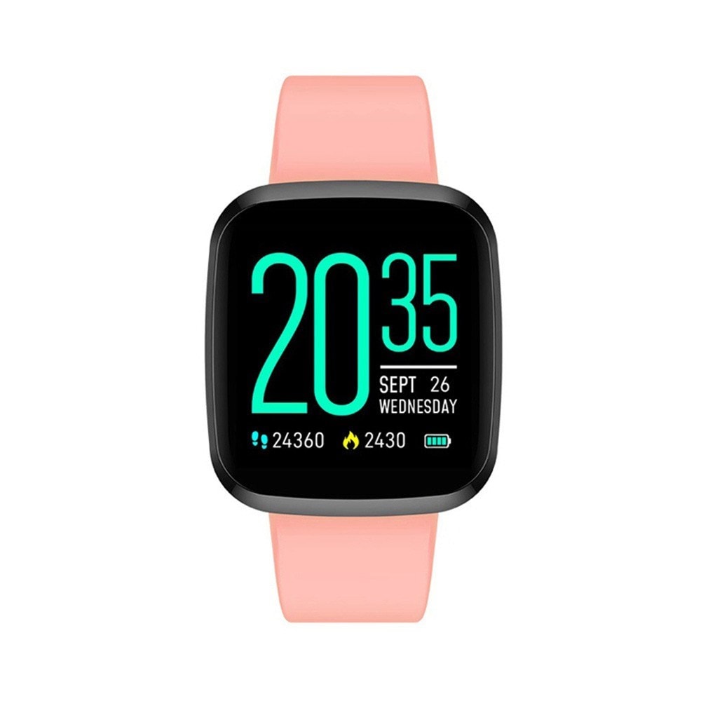 Montre connect e sportif avec frequence d activit rose DEALSTORE