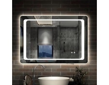miroir salle de bain, miroir arrondi salle de bain, miroir rond antibuée  avec éclairage, miroir étanche très leger au meilleur prix