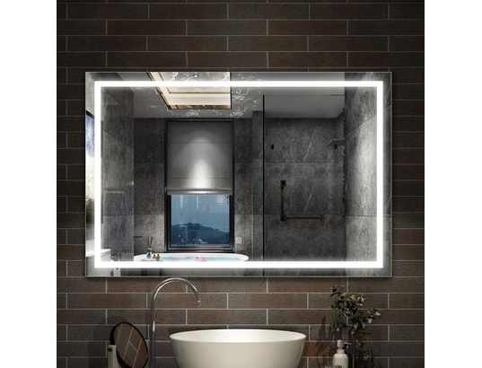 Miroir de salle de bain LED avec éclairage : 120x80 cm Miroir de
