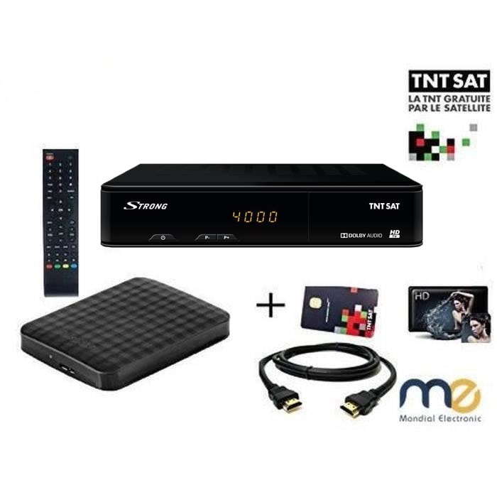 Récepteur Satellite TNTSAT Humax TN8000HD + Disque Dur 1 To | Pour Chaînes TNT HD, Enregistrement Double