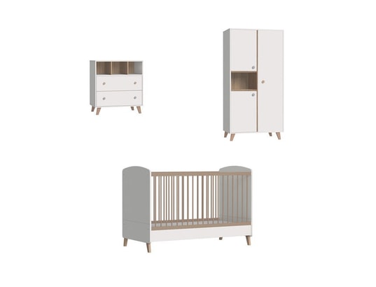 Chambre Bebe Complete Kombu Blanc Et Bois 70x140 Cm Akiten Retail Ma 14ca187cham 7cmpc Pas Cher Ubaldi Com