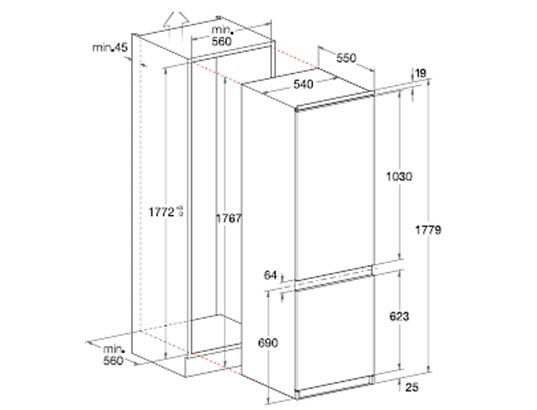 Kit Ouverture Réversible Pour Réfrigérateur/congélateur Ariston Hotpoint – Pièce D'origine Référence C00308114 - 12