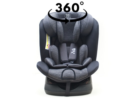 Zeli siège-auto 360° isofix 0-36 kg groupe 0+/1/2/3 noir