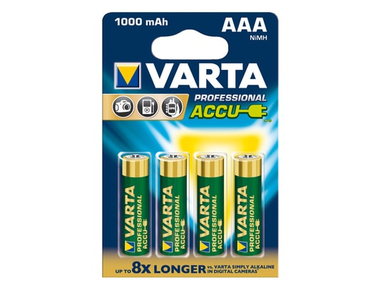 VARTA 2 Piles AAA Capacité 1000 mAh, 2 Batteries Rechargeables à