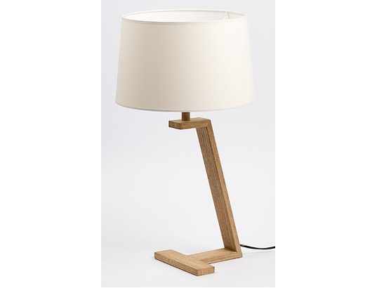 Lampe à Poser Aluminor Memphis Lt Lampe à Poser Blanc Et Bois Pas Cher 