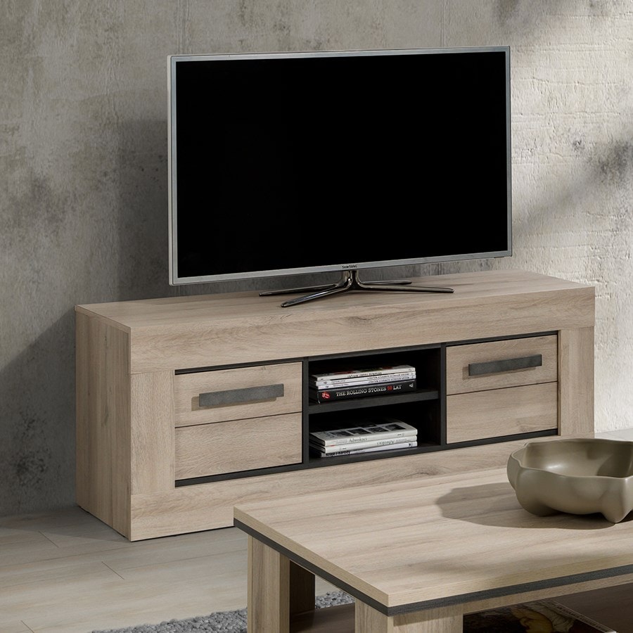 meuble tele chene clair
