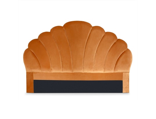 Menzzo Tête De Lit Velours Diam 160 Cm - Bleu Élégant Avec Coutures Décoratives