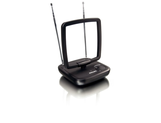 Antenne TV Intérieure Philips SDV 5120 - Amplifiée 36 DB Pour TNT, UHF, VHF, FM