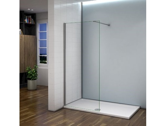 Paroi de douche italienne 140x140x200cm verre anticalcaire avec