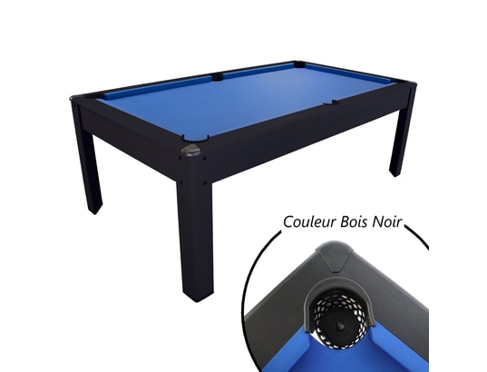 Billard americain avec retour de boules automatique et accessoires - tapis  bleu - 213 x 122 x 81 cm PLAY4FUN