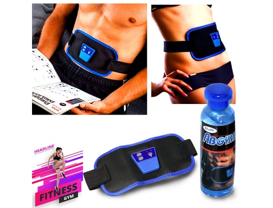Ceinture abdominale électrostimulation musculation amincissante sport  fitness entraînement abgymnic + gel 100ml OFITNESS Pas Cher 