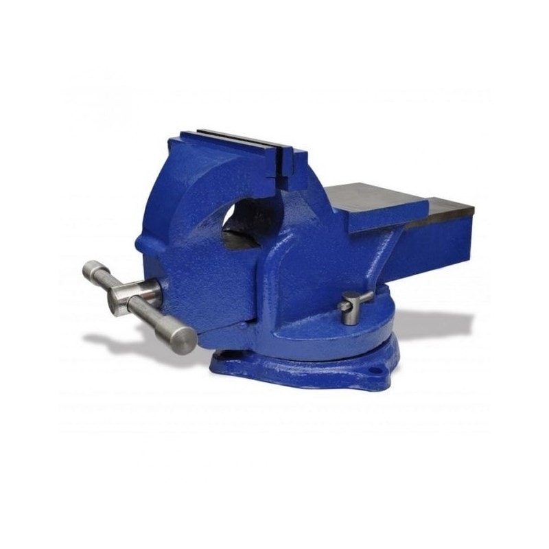 Étau en fonte 125 mm rotatif 360° mors en acier avec enclume pour établi 3417080