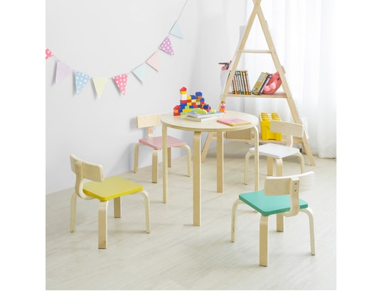 SoBuy KMB29-W Chaise pour Enfant en Bois Bouleau Chaise Enfant