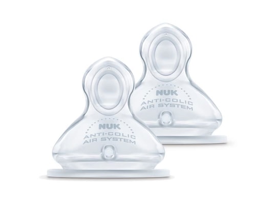 Lot 2 Tétines NUK Star 18-36 Mois - Silicone Sans BPA - Motifs Oiseaux/Koala
