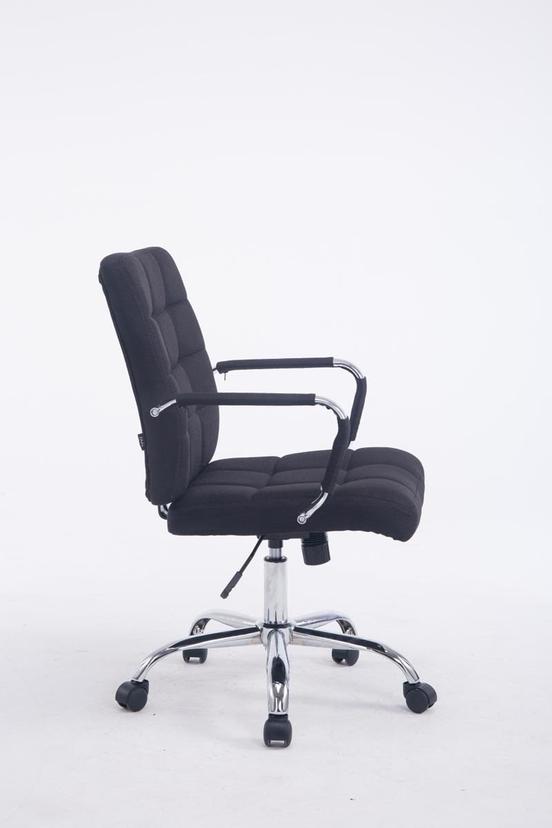 Decoshop26 - Chaise de bureau sans roulettes visiteur en tissu et