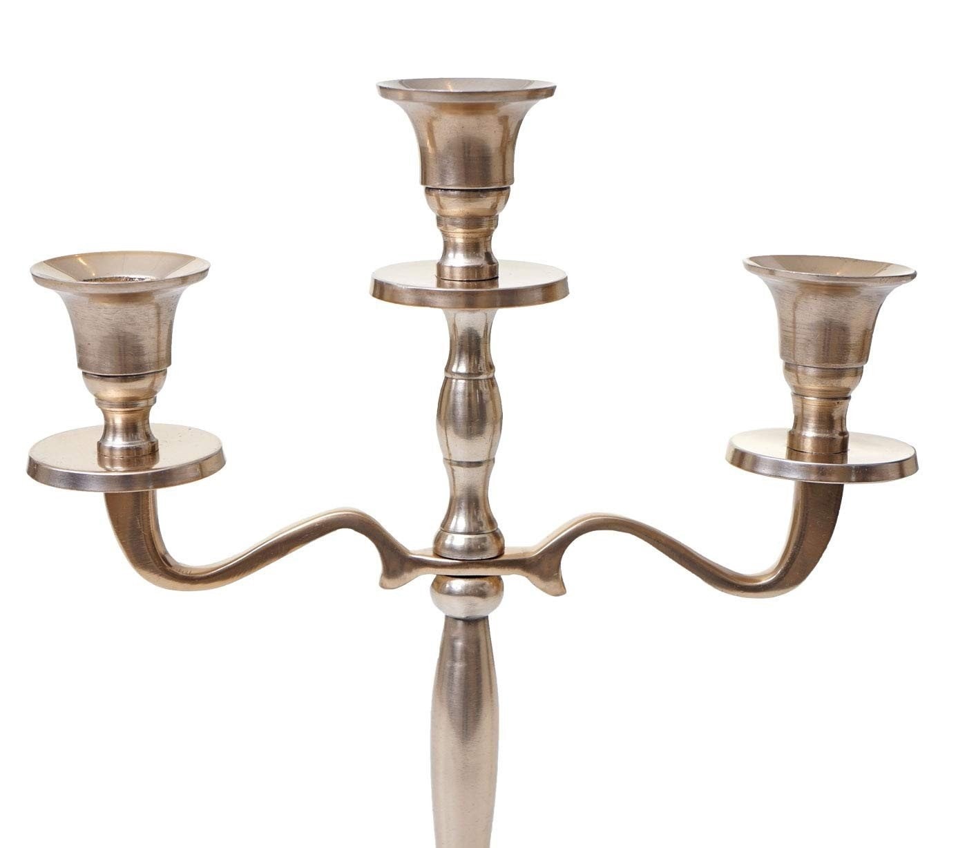 Lot De 9 Bougeoirs Dorés - 3 Hauteurs (19,5cm, 23,3cm, 27,2cm) - Métal Vintage - Pour Décoration De Table Et Ambiance Romantique